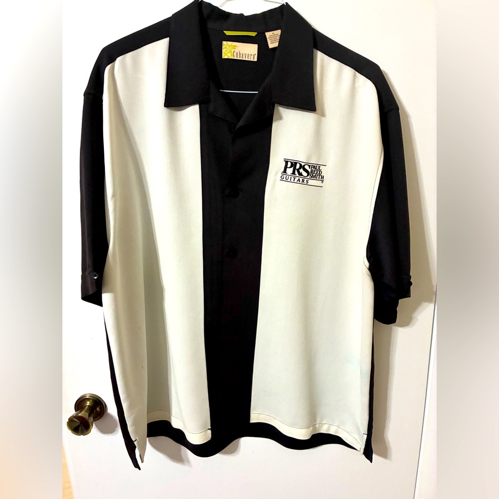 PRS guitars Cubavera Black and Blk & white Men's Button Down shirt
